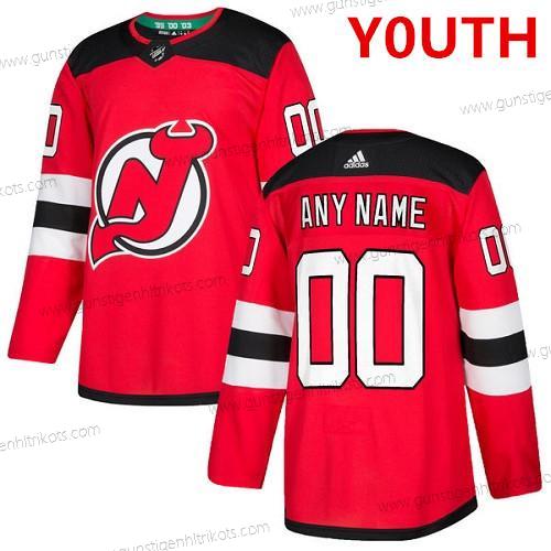 Adidas New Jersey Devils Personalisiertes Authentisch Heimtrikots NHL Trikots – Rot