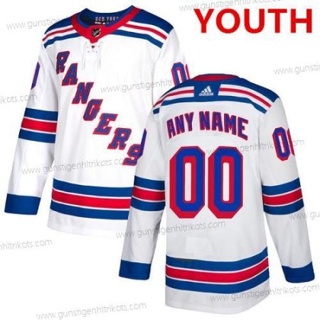 Adidas New York Rangers Personalisiertes NHL Authentisch Trikots – Weiß