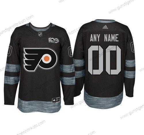 Adidas Philadelphia Flyers Personalisiertes 1917-2017 100th Jahrestag Strickerei NHL Trikots – Schwarz