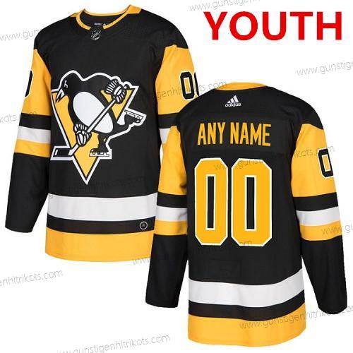 Adidas Pittsburgh Penguins Personalisiertes Authentisch Heimtrikots NHL Trikots – Schwarz