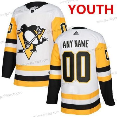 Adidas Pittsburgh Penguins Personalisiertes NHL Authentisch Trikots – Weiß