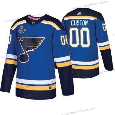 Adidas St. Louis Blues Personalisiertes 2019 Stanley Cup Champions Trikots – Blau