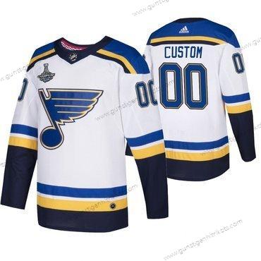 Adidas St. Louis Blues Personalisiertes 2019 Stanley Cup Champions Trikots – Weiß