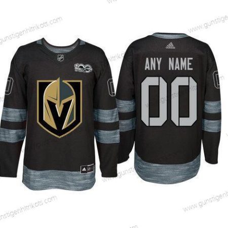 Adidas Vegas Golden Knights Personalisiertes 1917-2017 100th Jahrestag Strickerei NHL Trikots – Schwarz