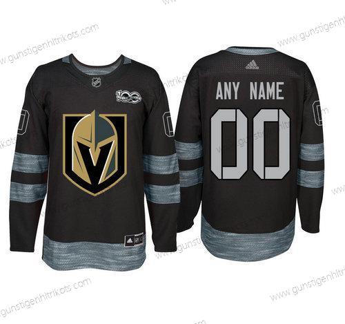 Adidas Vegas Golden Knights Personalisiertes 1917-2017 100th Jahrestag Strickerei NHL Trikots – Schwarz