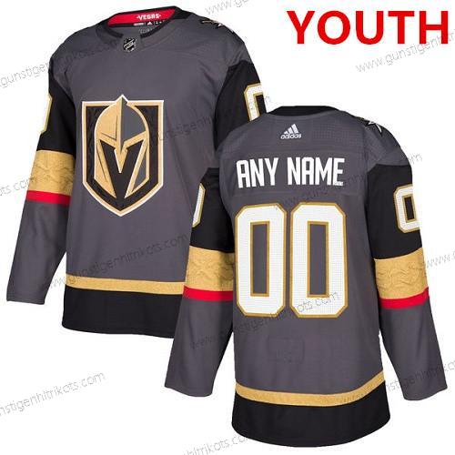 Adidas Vegas Golden Knights Personalisiertes Authentisch Heimtrikots NHL Trikots – Grau