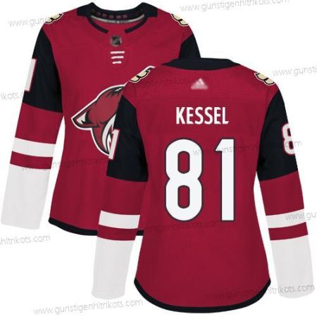 Frauen Arizona Coyotes #81 Phil Kessel Heimtrikots Authentisch Strickerei Hockey Trikots – Rot