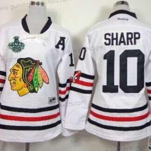 Frauen Chicago Blackhawks #10 Patrick Sharp 2015 Stanley Cup 2015 Winter Klassisch Trikots – Weiß