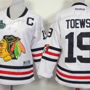 Frauen Chicago Blackhawks #19 Jonathan Toews 2015 Stanley Cup 2015 Winter Klassisch Trikots – Weiß