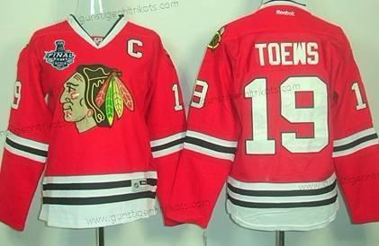 Frauen Chicago Blackhawks #19 Jonathan Toews 2015 Stanley Cup Trikots – Rot