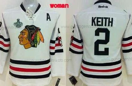 Frauen Chicago Blackhawks #2 Duncan Keith 2015 Stanley Cup 2015 Winter Klassisch Trikots – Weiß