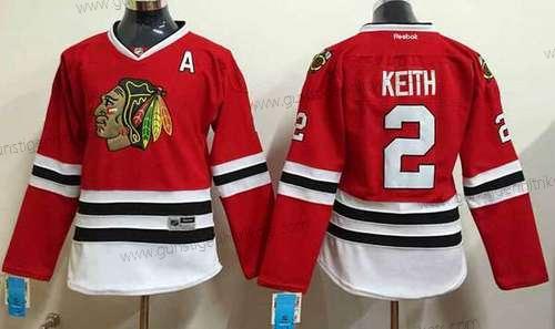 Frauen Chicago Blackhawks #2 Duncan Keith Trikots – Rot