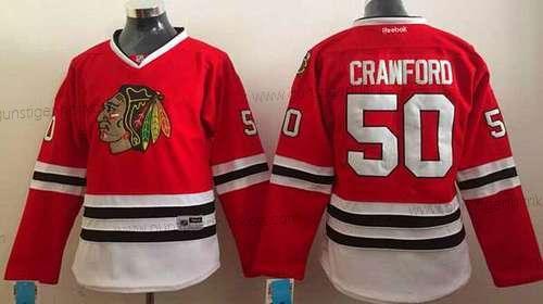 Frauen Chicago Blackhawks #50 Corey Crawford Trikots – Rot