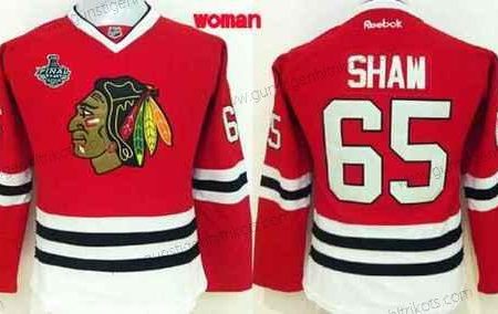 Frauen Chicago Blackhawks #65 Andrew Shaw 2015 Stanley Cup Trikots – Rot