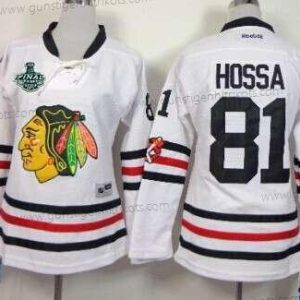 Frauen Chicago Blackhawks #81 Marian Hossa 2015 Stanley Cup 2015 Winter Klassisch Trikots – Weiß