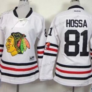 Frauen Chicago Blackhawks #81 Marian Hossa 2015 Winter Klassisch Trikots – Weiß