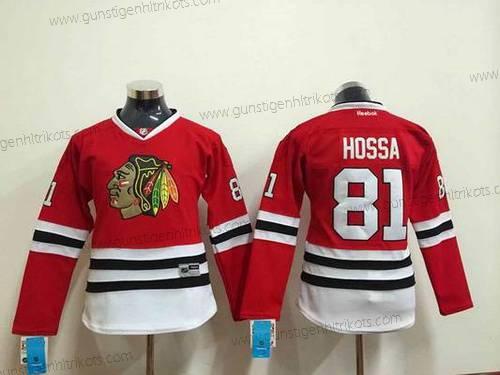 Frauen Chicago Blackhawks #81 Marian Hossa Trikots – Rot