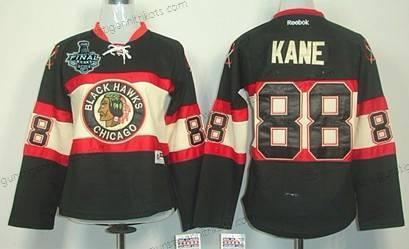 Frauen Chicago Blackhawks #88 Patrick Kane 2015 Stanley Cup Ausweichtrikot Trikots – Schwarz