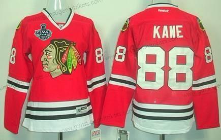 Frauen Chicago Blackhawks #88 Patrick Kane 2015 Stanley Cup Trikots – Rot