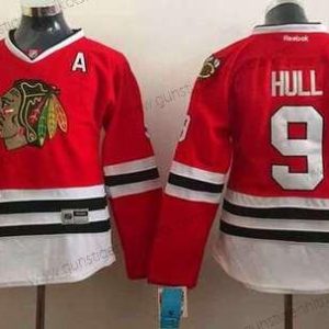 Frauen Chicago Blackhawks #9 Bobby Hull Trikots – Rot