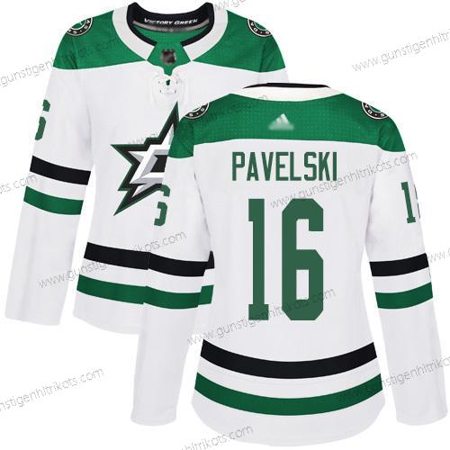 Frauen Dallas Stars #16 Joe Pavelski Road Authentisch Strickerei Hockey Trikots – Weiß