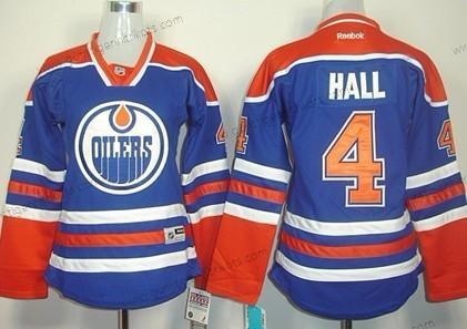 Frauen Edmonton Oilers #4 Taylor Hall Royal Trikots – Blau