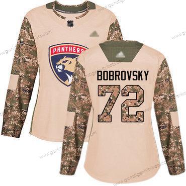 Frauen Florida Panthers #72 Sergei Bobrovsky Authentisch 2017 Veterans Day Strickerei Hockey Trikots – Tarnfarbe