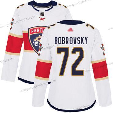 Frauen Florida Panthers #72 Sergei Bobrovsky Road Authentisch Strickerei Hockey Trikots – Weiß