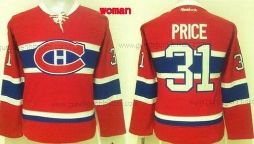 Frauen Montreal Canadiens #31 Carey Price Reebok 2015-16 Heimtrikots Premier Trikots – Rot