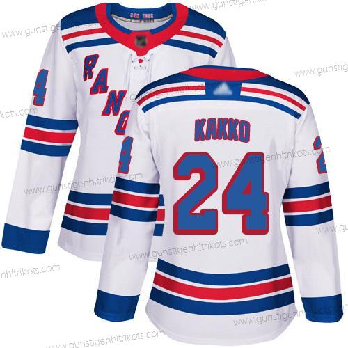 Frauen New York Rangers #24 Kaapo Kakko Road Authentisch Strickerei Hockey Trikots – Weiß