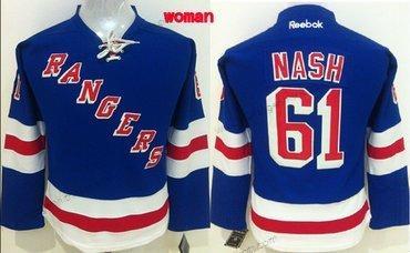 Frauen New York Rangers #61 Rick Nash Trikots – Blau