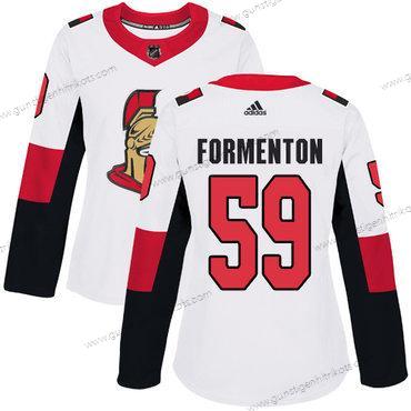 Frauen Ottawa Senators Alex #59 Formenton Authentisch Auswärtstrikots NHL Trikots – Weiß