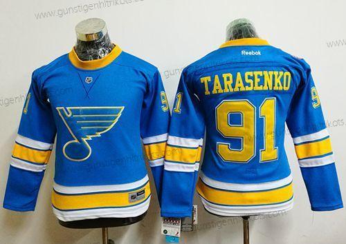 Frauen St. Louis Blues #91 Vladimir Tarasenko 2017 Winter Klassisch Strickerei NHL Trikots – Blau