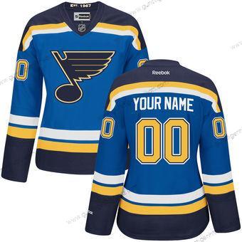 Frauen St. Louis Blues Personalisiertes Premier Reebok NHL Trikots – Blau