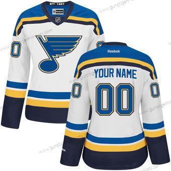 Frauen St. Louis Blues Personalisiertes Premier Reebok NHL Trikots – Weiß