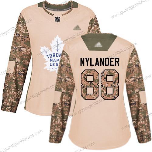 Frauen Toronto Maple Leafs #88 William Nylander Authentisch 2017 Veterans Day Strickerei Hockey Trikots – Tarnfarbe