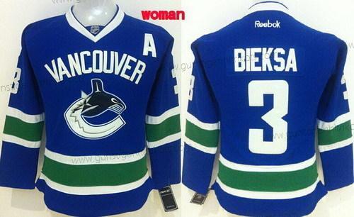 Frauen Vancouver Canucks #3 Kevin Bieksa Trikots – Blau