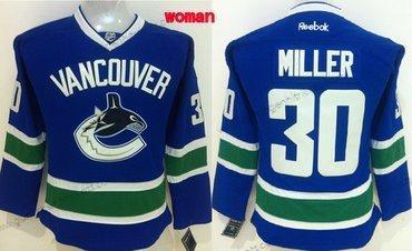 Frauen Vancouver Canucks #30 Ryan Miller Trikots – Blau