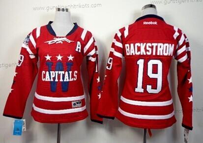 Frauen Washington Capitals #19 Nicklas Backstrom 2015 Winter Klassisch Trikots – Rot