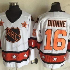 Herren 1972-81 NHL All-Star #16 Marcel Dionne CCM Strickerei Vintage Hockey Trikots – Weiß