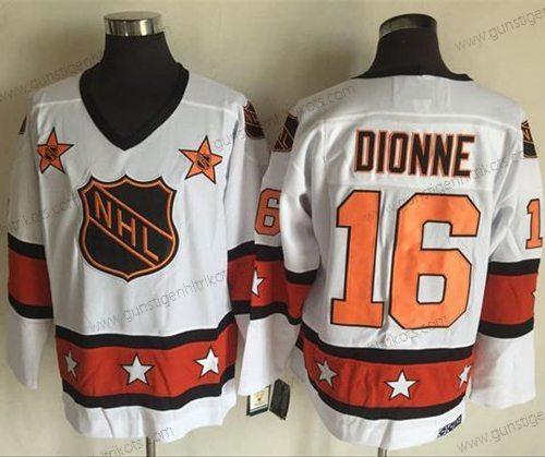 Herren 1972-81 NHL All-Star #16 Marcel Dionne CCM Strickerei Vintage Hockey Trikots – Weiß