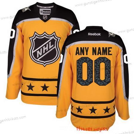 Herren 2017 NHL All-Star Game Personalisiertes Atlantic Division Reebok Strickerei Hockey Trikots – Gelb