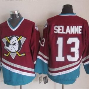 Herren Anaheim Ducks #13 Teemu Selanne Retro CCM Trikots – Rot