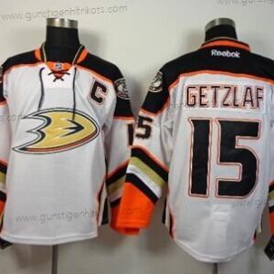 Herren Anaheim Ducks #15 Ryan Getzlaf 2014 Trikots – Weiß