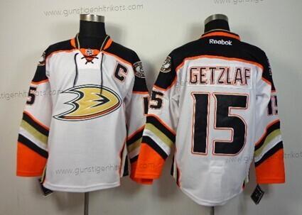 Herren Anaheim Ducks #15 Ryan Getzlaf 2014 Trikots – Weiß