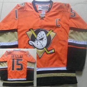 Herren Anaheim Ducks #15 Ryan Getzlaf Reebok ersatzweise Premier Trikots – Orange