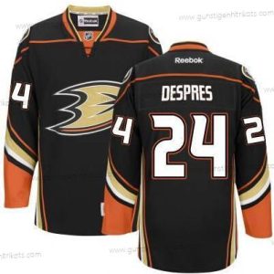 Herren Anaheim Ducks #24 Simon Despres Ausweichtrikot Trikots – Schwarz