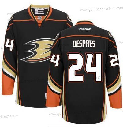 Herren Anaheim Ducks #24 Simon Despres Ausweichtrikot Trikots – Schwarz