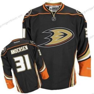 Herren Anaheim Ducks #31 Frederik Andersen Ausweichtrikot Trikots – Schwarz