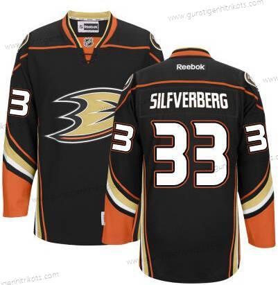 Herren Anaheim Ducks #33 Jakob Silfverberg Ausweichtrikot Trikots – Schwarz